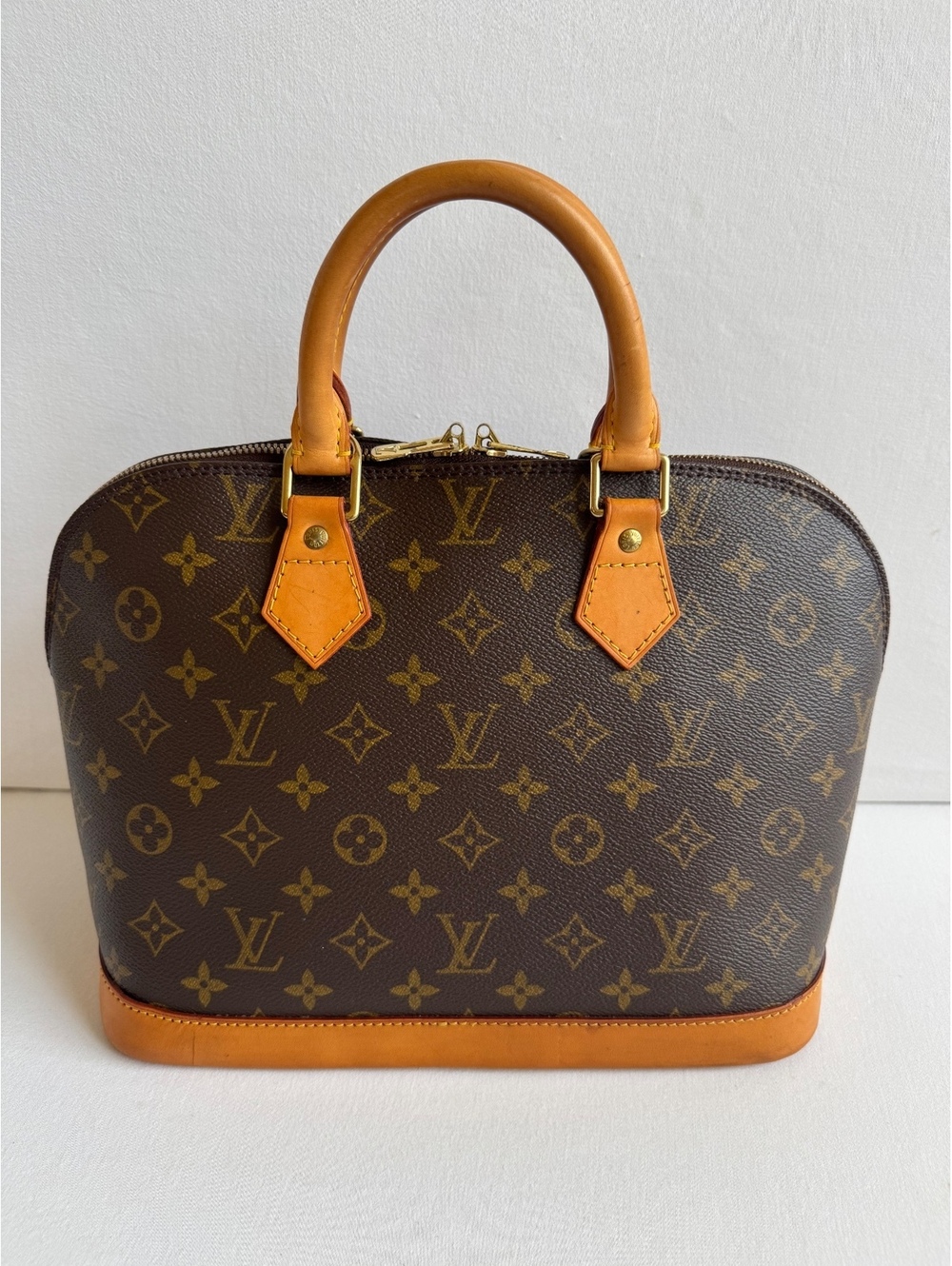 Louis Vuitton Alma PM Monogram Canvas Handbag Vintage 1998 TH0958 w/ Lock Key
